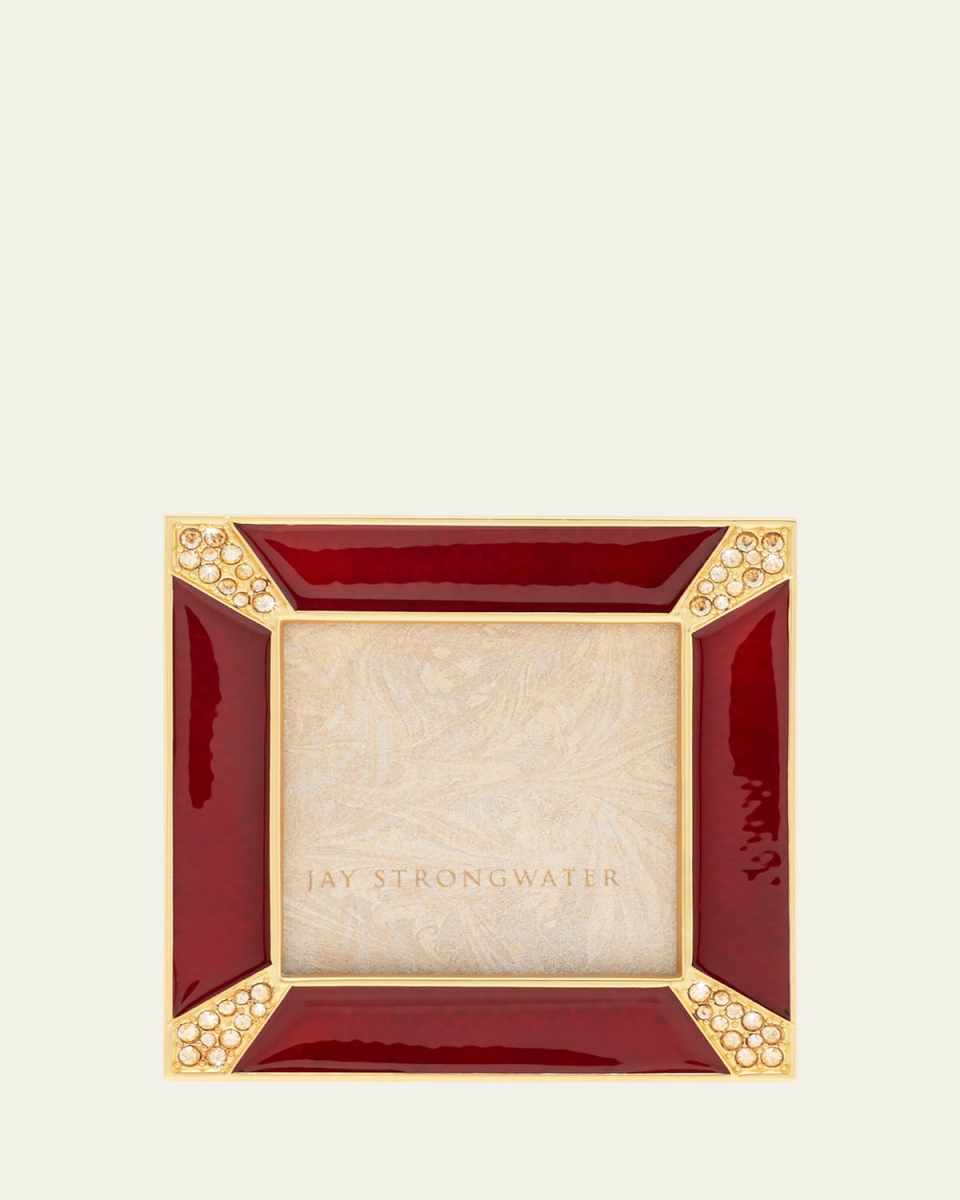 Crystal Pave Corner Square Frame